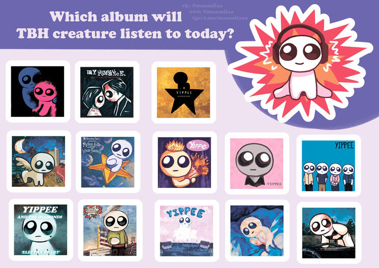 TBH albums stickerpack. Adobe Photoshop. 2023.